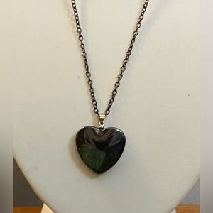 NEW Hematite heart pendant